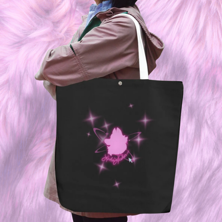 Black "Lashy and Flashy" Canvas Bag