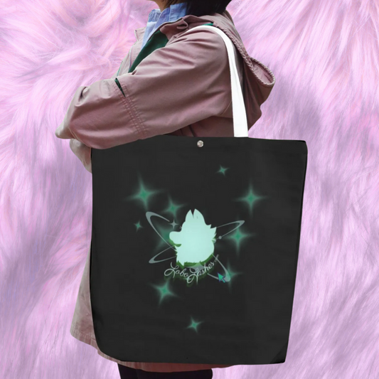 Green & Black "Money Long" Canvas Bag