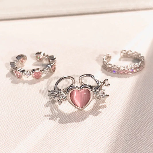 Heartfelt Trio Ring Set
