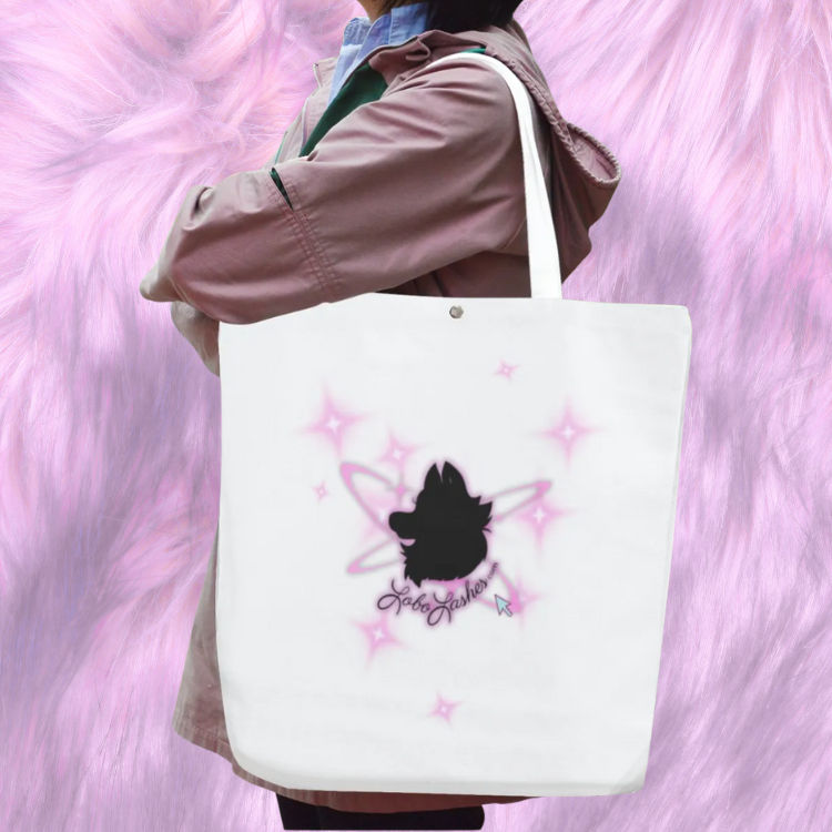 White "Lashes Make My Eyerolls Better" Canvas Bag