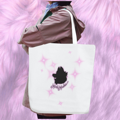 White "Lashes Make My Eyerolls Better" Canvas Bag