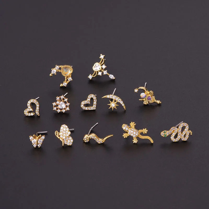 Fashionable Stainless Steel Nose Studs