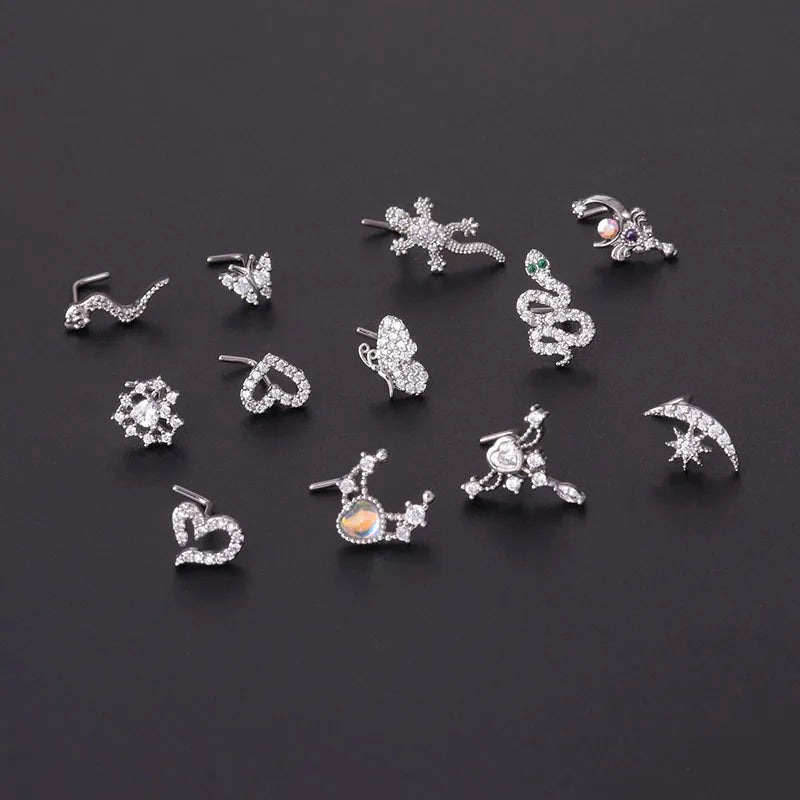 Fashionable Stainless Steel Nose Studs