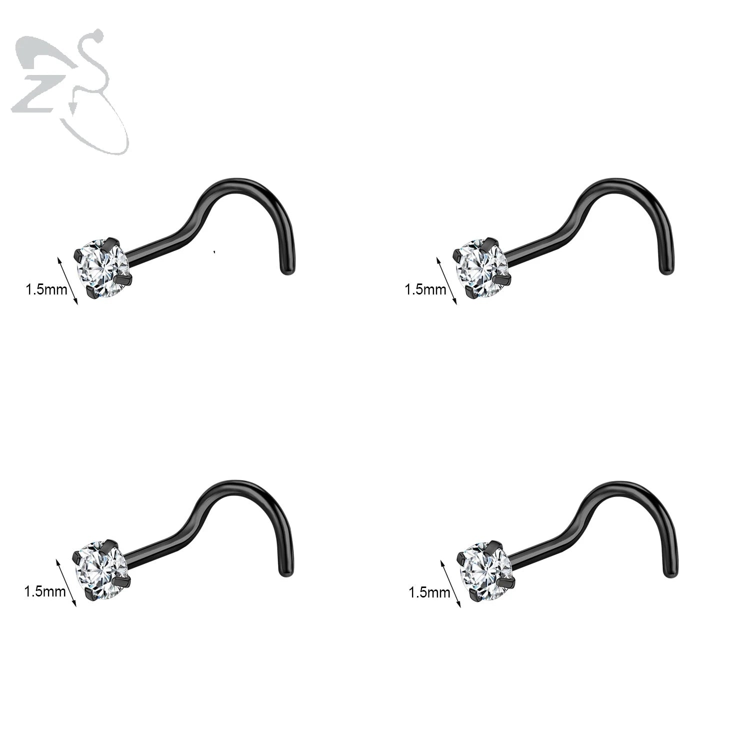 Starry Stud Nose Piercing Set - LoboLashes.com