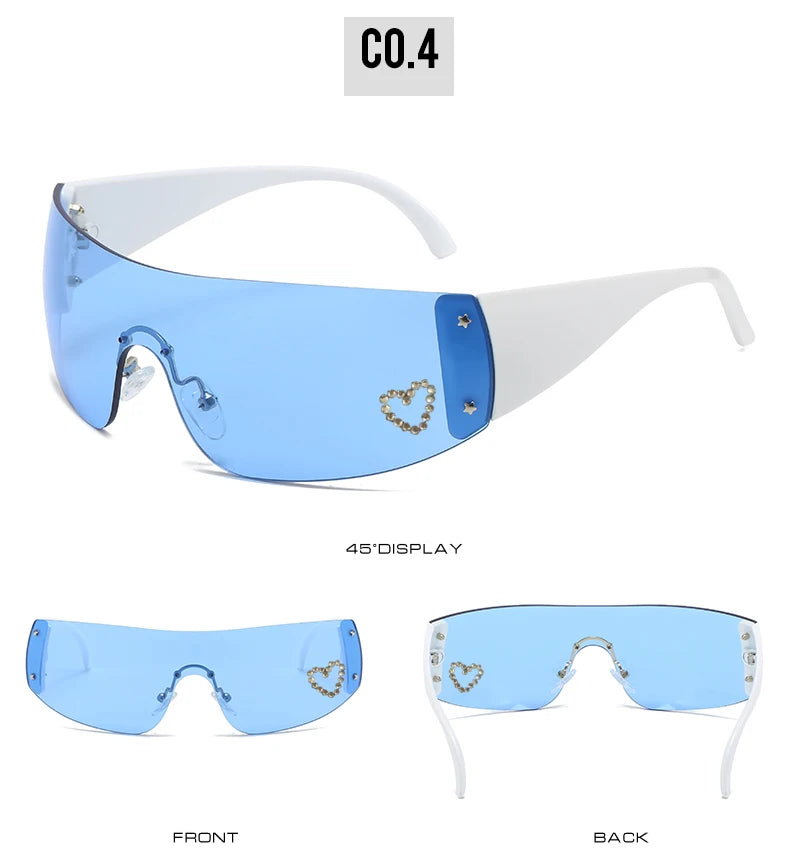 Heart Gem Y2K Sunglasses