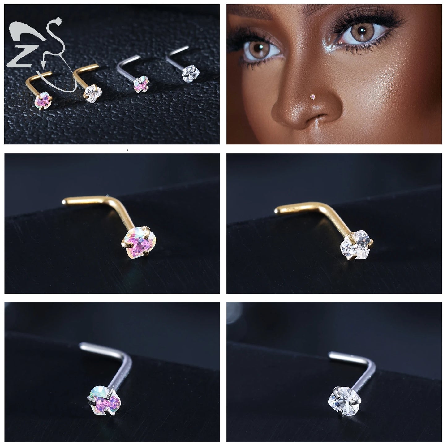 Starry Stud Nose Piercing Set