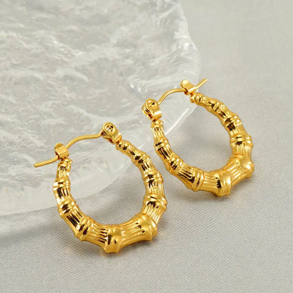 Bamboo Chic Hoop Earrings