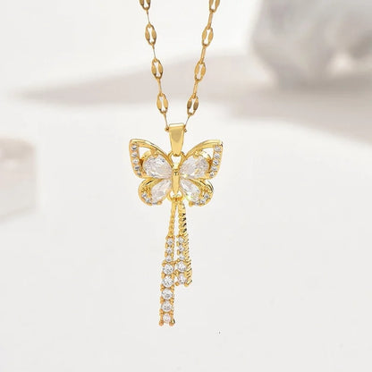 Twinkle Butterfly Tassel Necklace