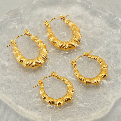 Bamboo Chic Hoop Earrings