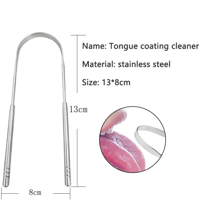 Fresh Breath Buddy: Stainless Steel Tongue Scraper