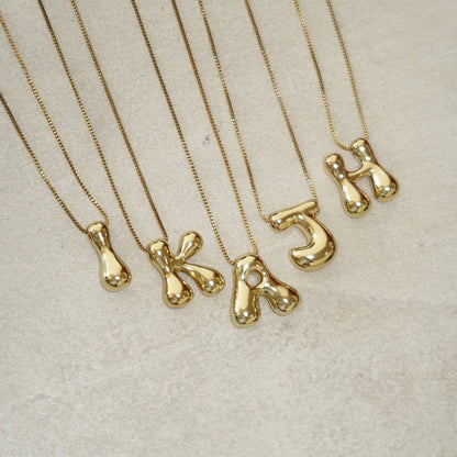 Balloon Letter Chunky Necklace