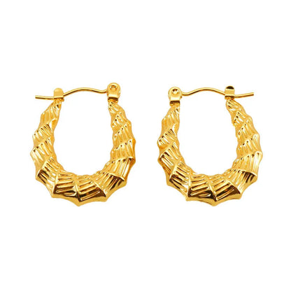 Bamboo Chic Hoop Earrings