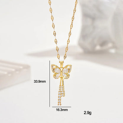 Twinkle Butterfly Tassel Necklace