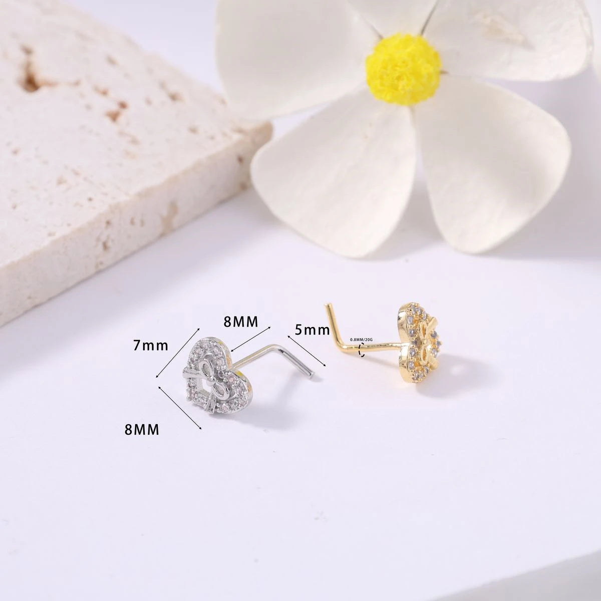 Bow & Glow Nose Stud