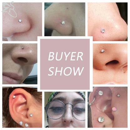 Starry Stud Nose Piercing Set